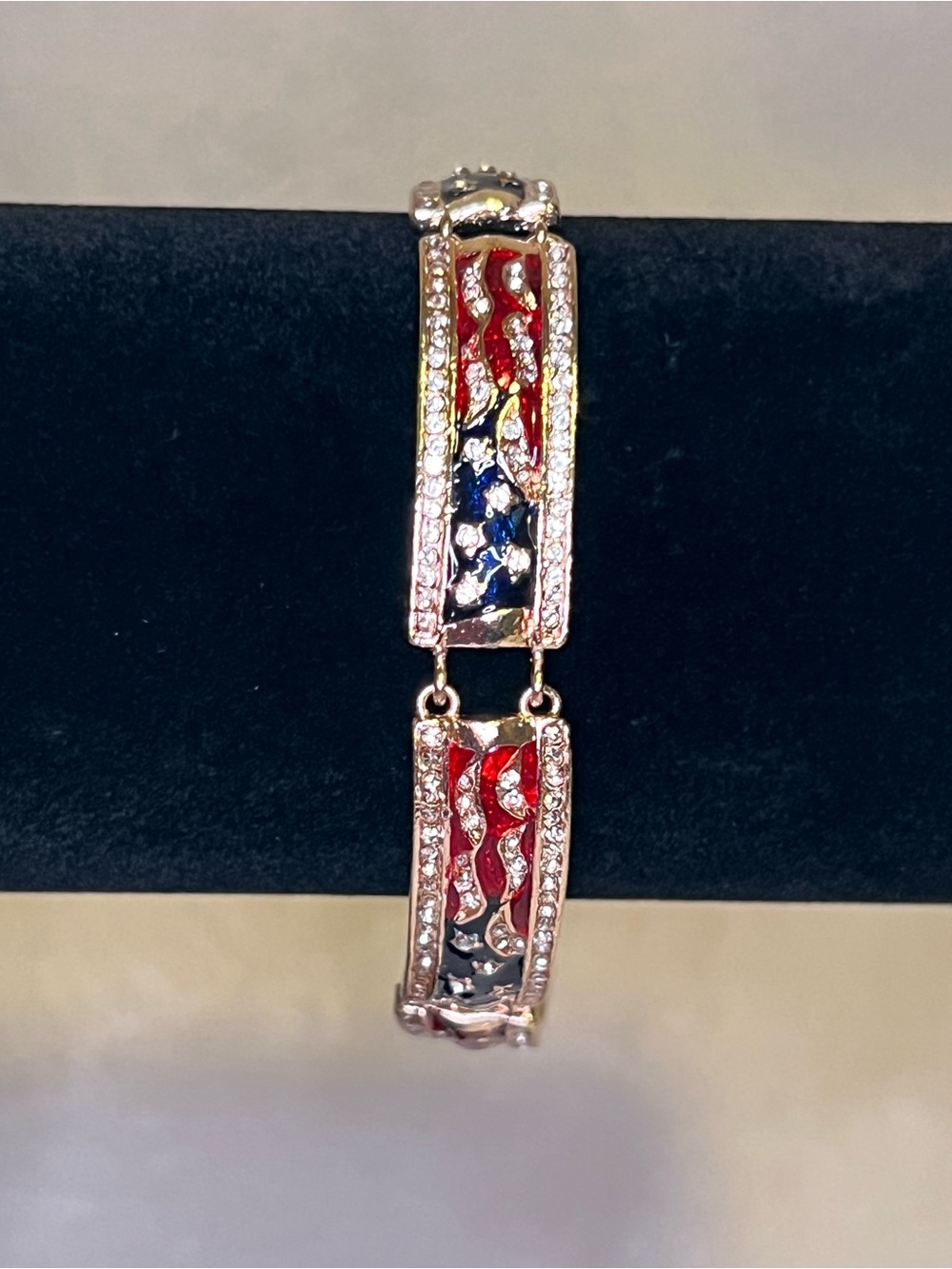 Patriotic Enamel American Flag Bracelet